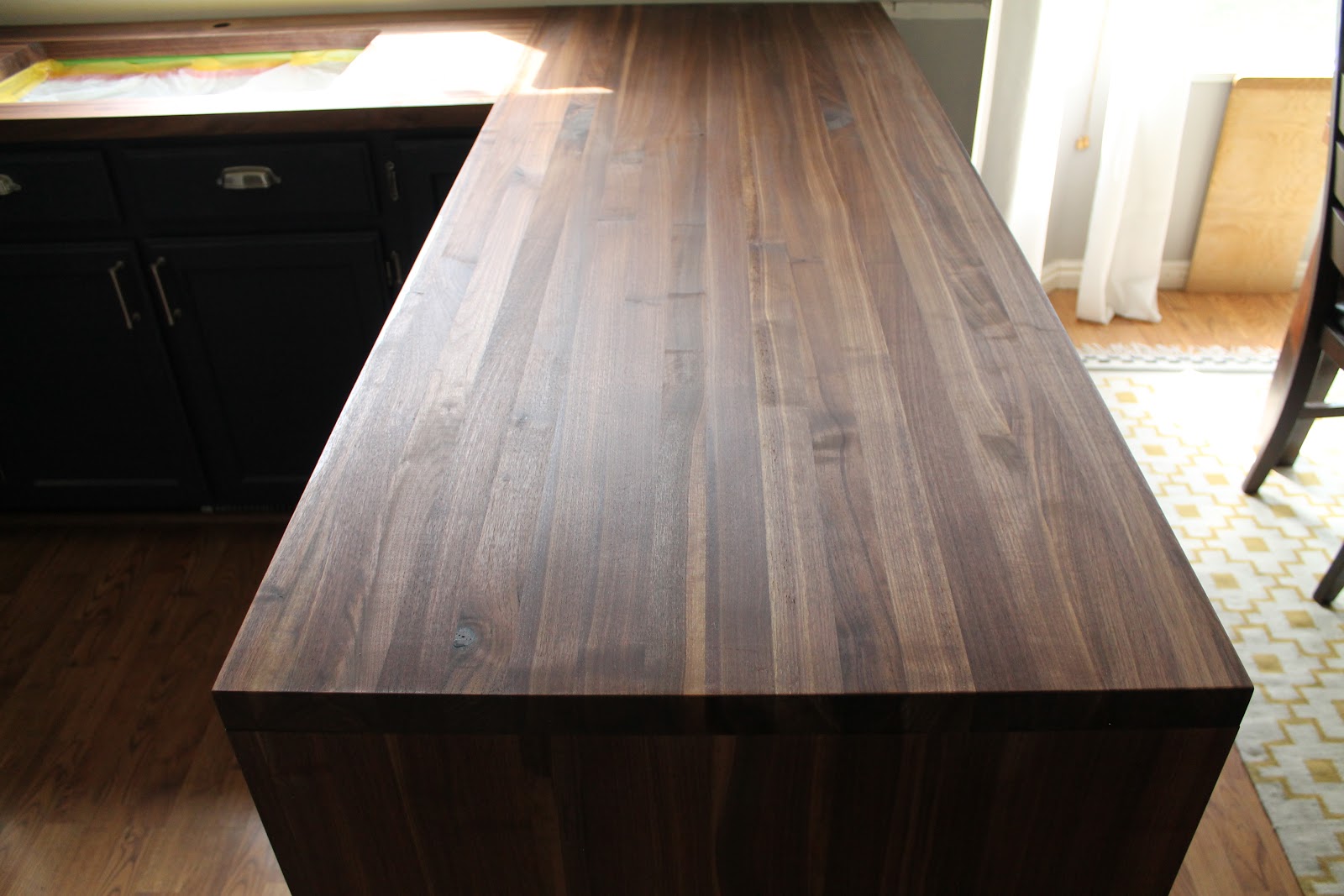 Our Walnut Countertops Sanded Sealed, How To Finish A Walnut Butcher Block Countertop
