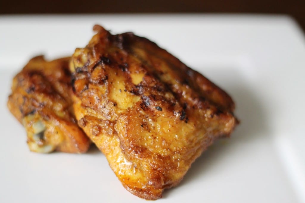 Grilled Curried Chicken Thighs