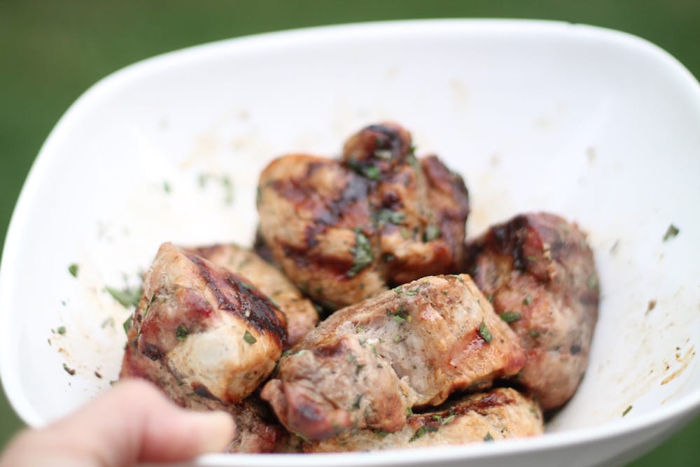 Grilled Pork and Herbs