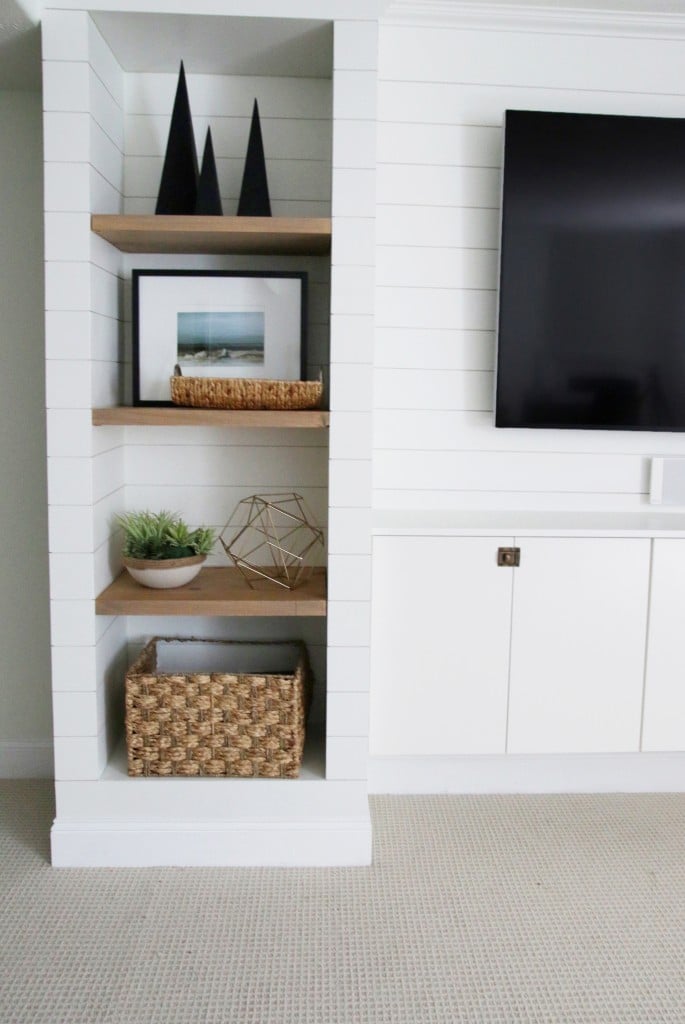 DIY Shiplapped Built-Ins: Finished and Styled!