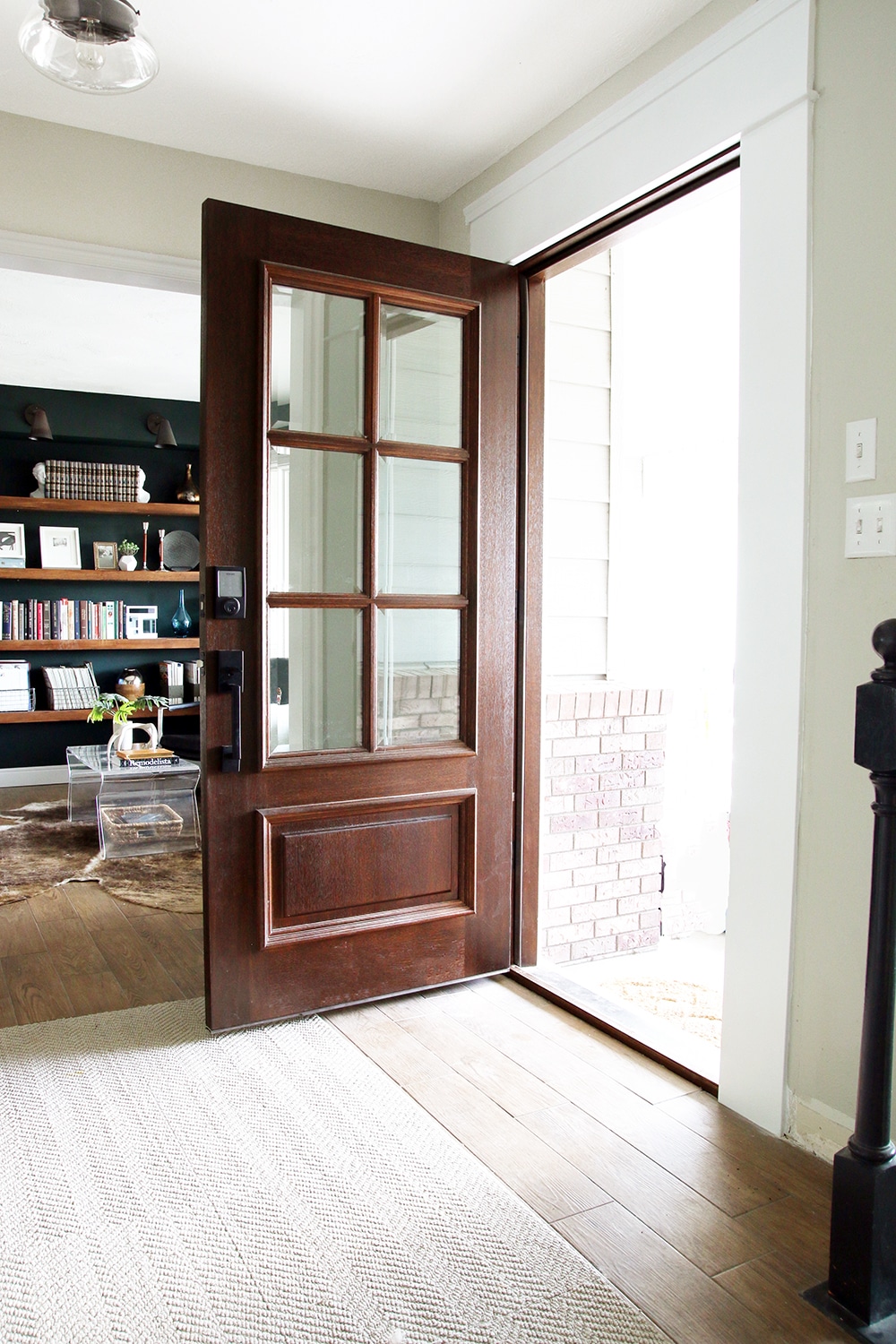 Adding Trim Around the Inside of Our Front Door (Finally) | Chris Loves Julia