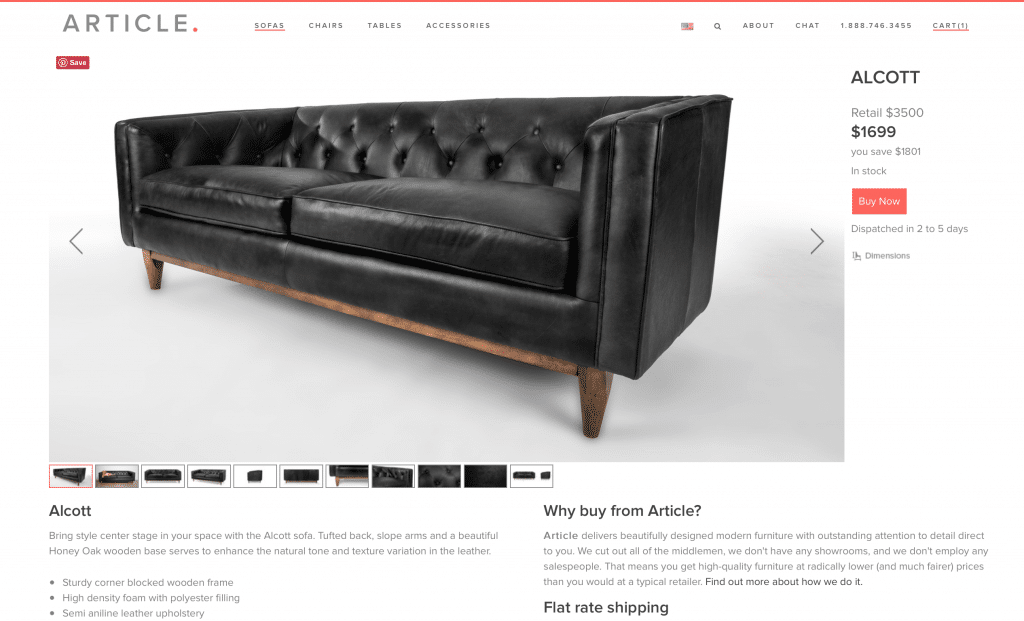 Our New Modern Chesterfield Black Leather Sofa | Chris Loves Julia