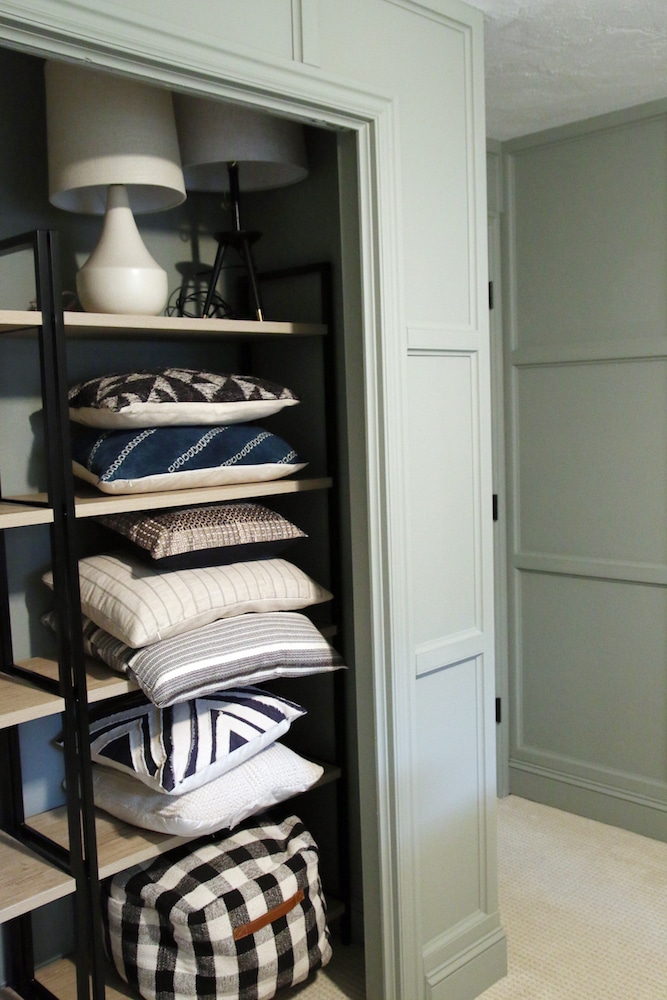 Turning a Bedroom Closet Into Office Storage