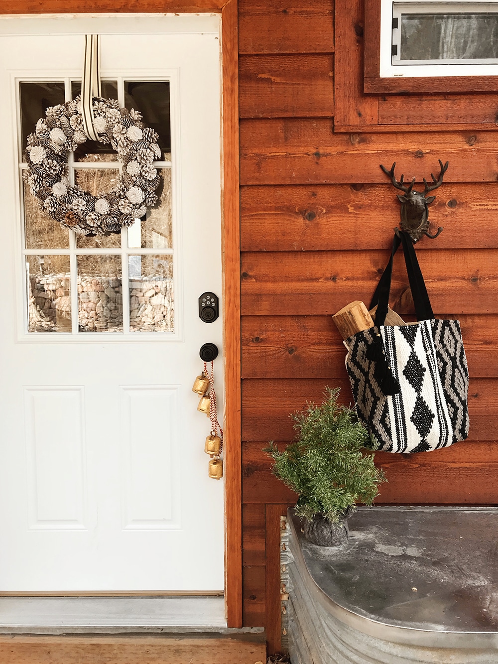 Cabin Christmas Front Door