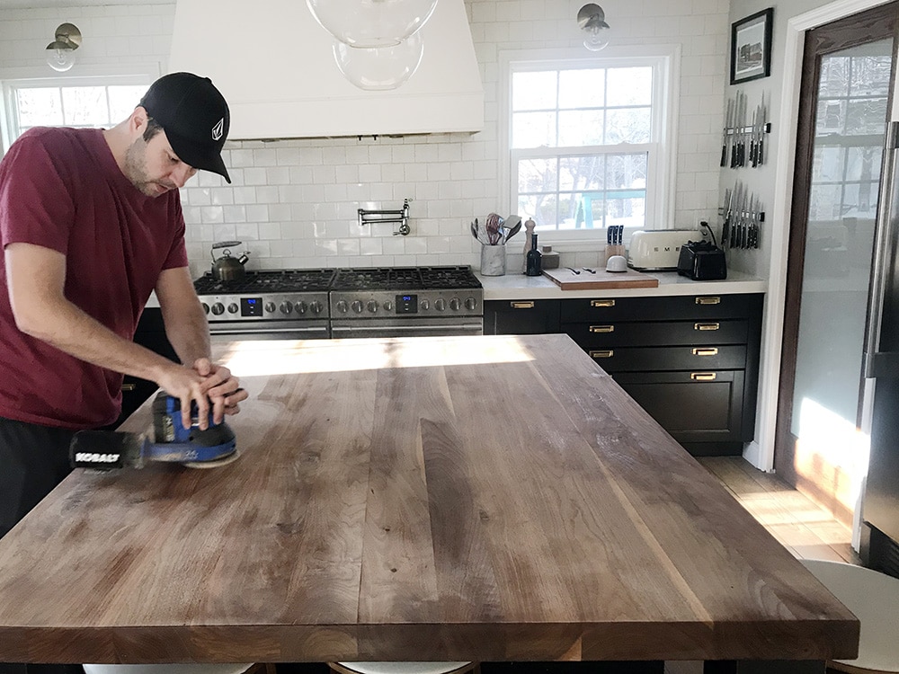 Refinished Our Butcher Block Countertop, Diy Butcher Block Countertops Finish
