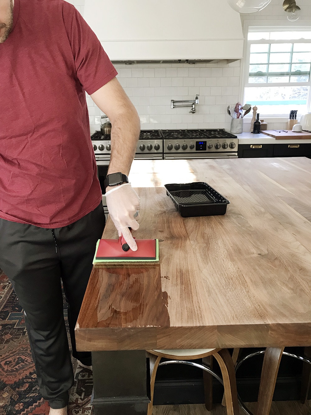 Black Stain: yes, please! - Chris Loves Julia  Staining furniture, Black  wood stain, Staining wood