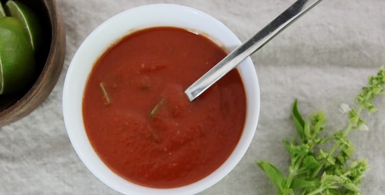 Chris Cooks: Thai Tomato & Basil Soup - Chris Loves Julia