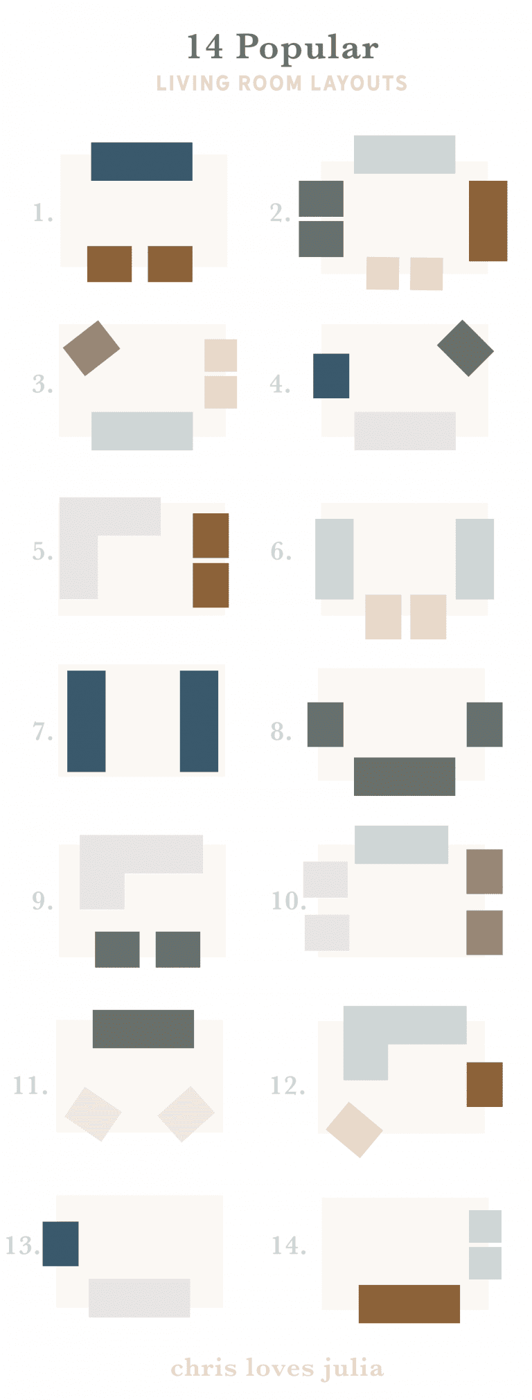 14 Popular Living Room Layouts + Accent Chairs Under $600 - Chris Loves ...