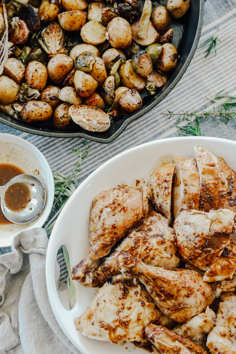 One Pan Roasted Chicken & Vegetables with Fall Spices