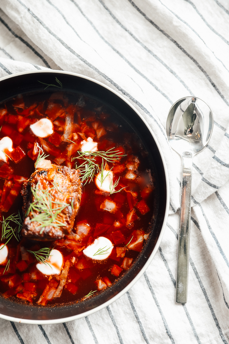 Borscht with Braised Beef Short Ribs