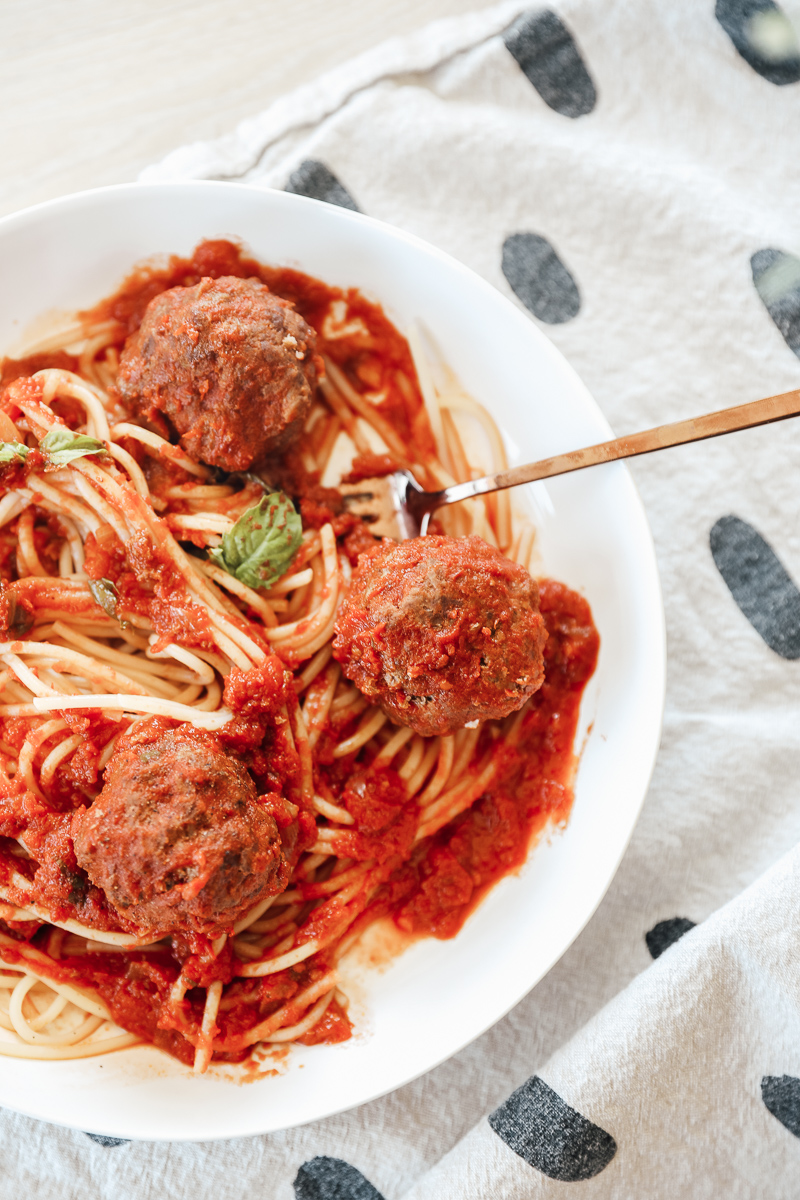 My Recipe for Spaghetti & (Gluten, Dairy, Grain-free) Meatballs