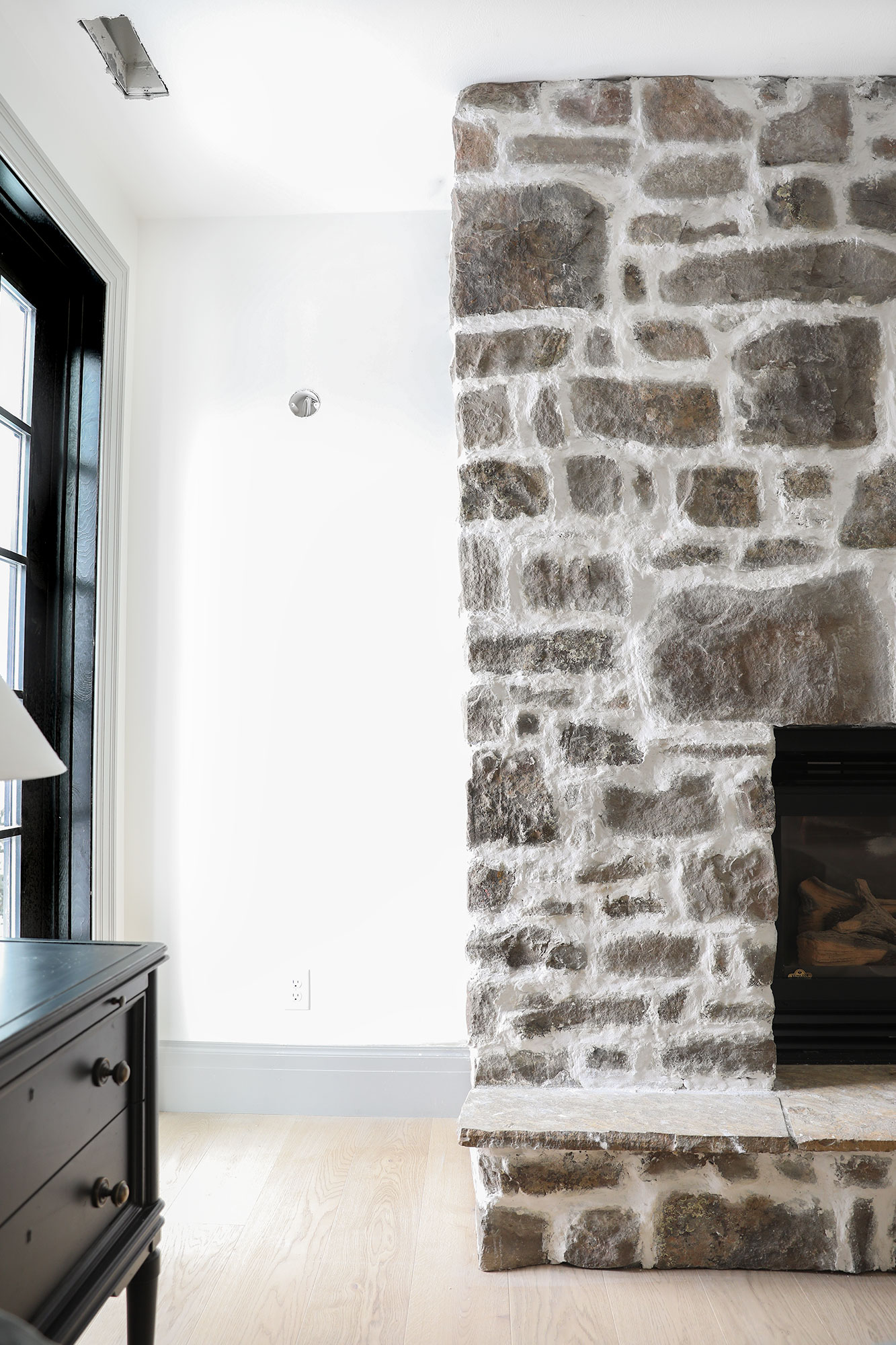 Diy Over Grouted Stone Fireplace, Best Mortar For Fireplace