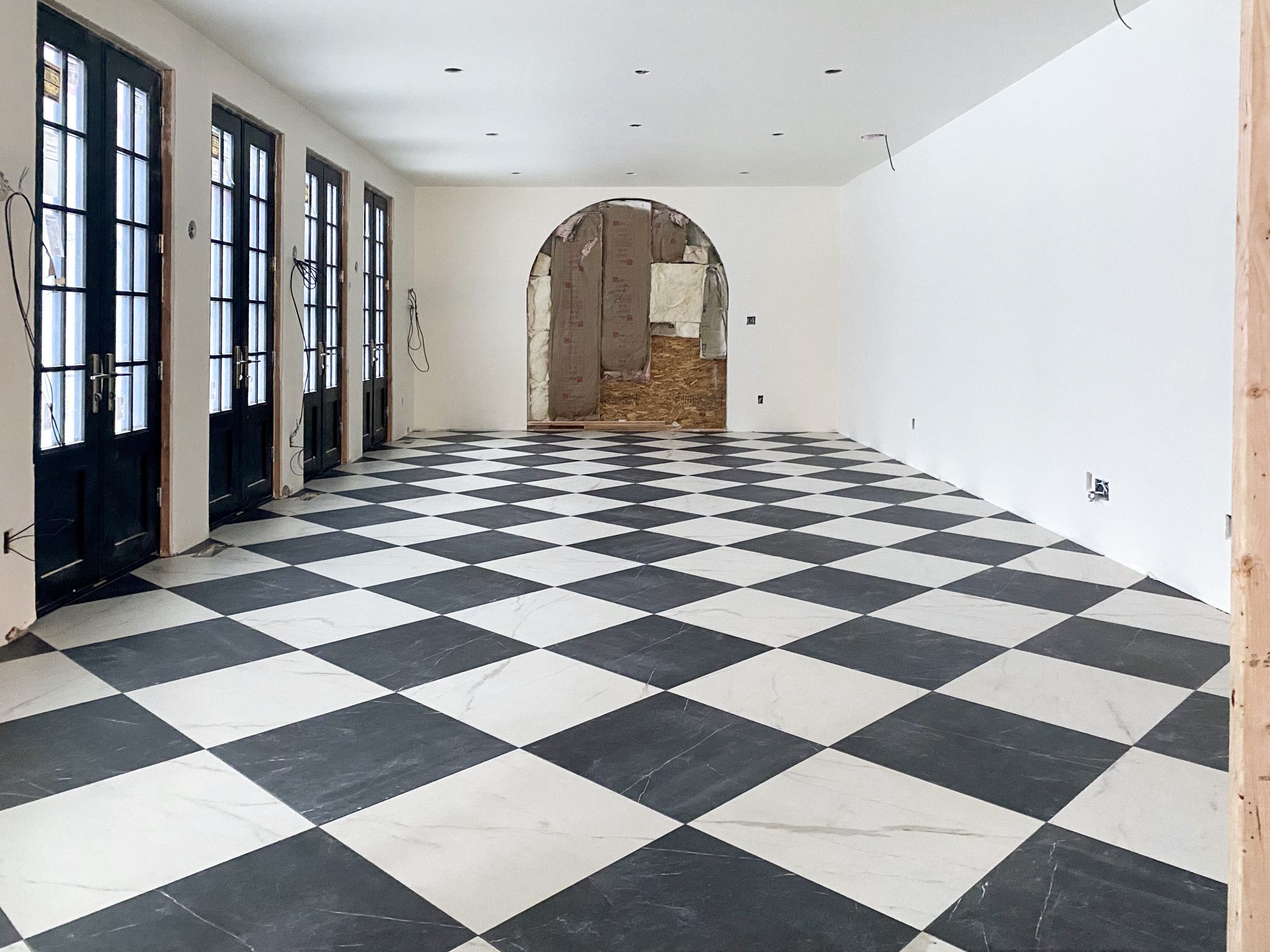 All the Details About the Stone Checkerboard Floors In The Dining  Room-They're Finished! - Chris Loves Julia