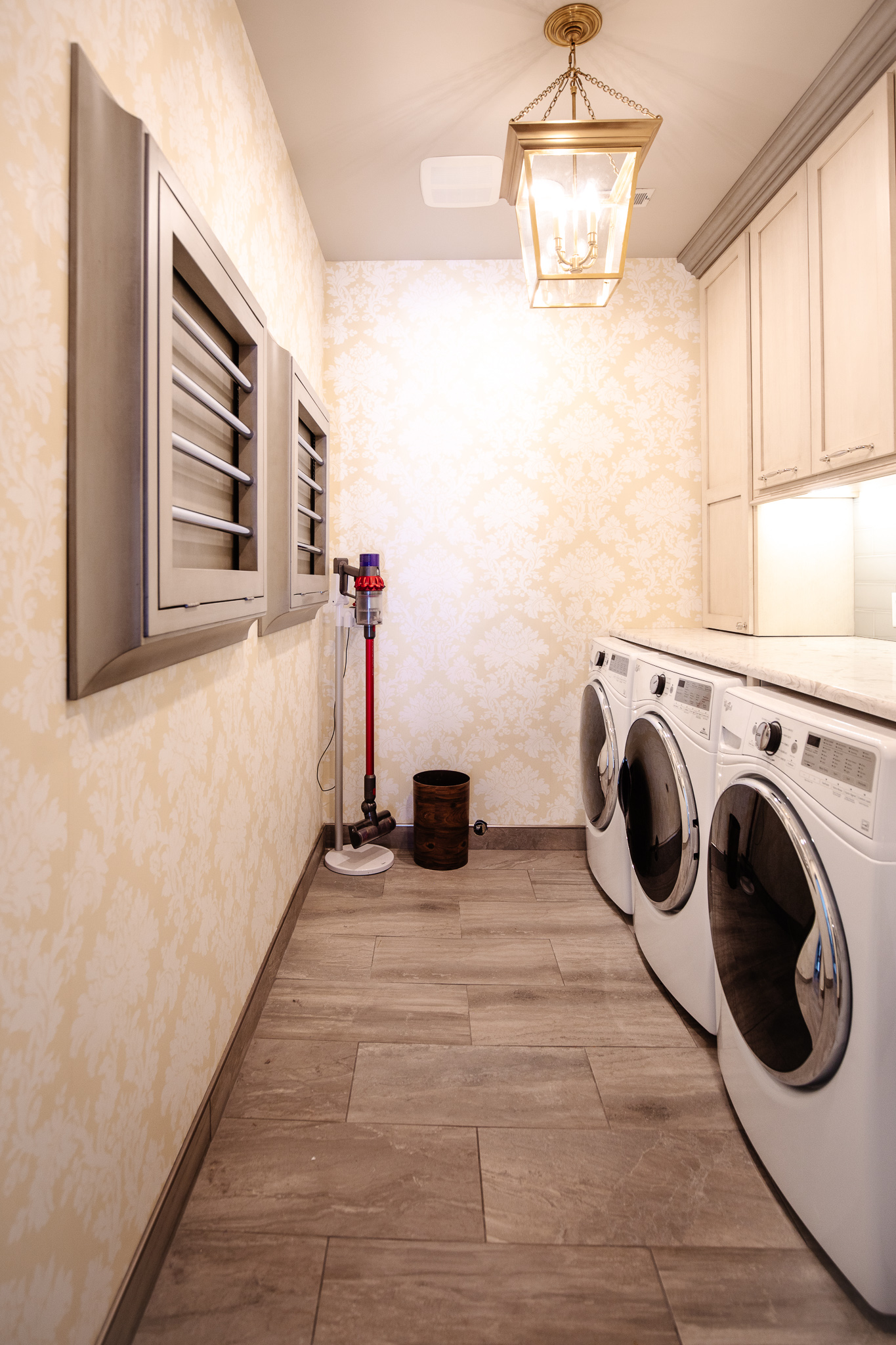 Wallpapered Laundry Room  The Lilypad Cottage