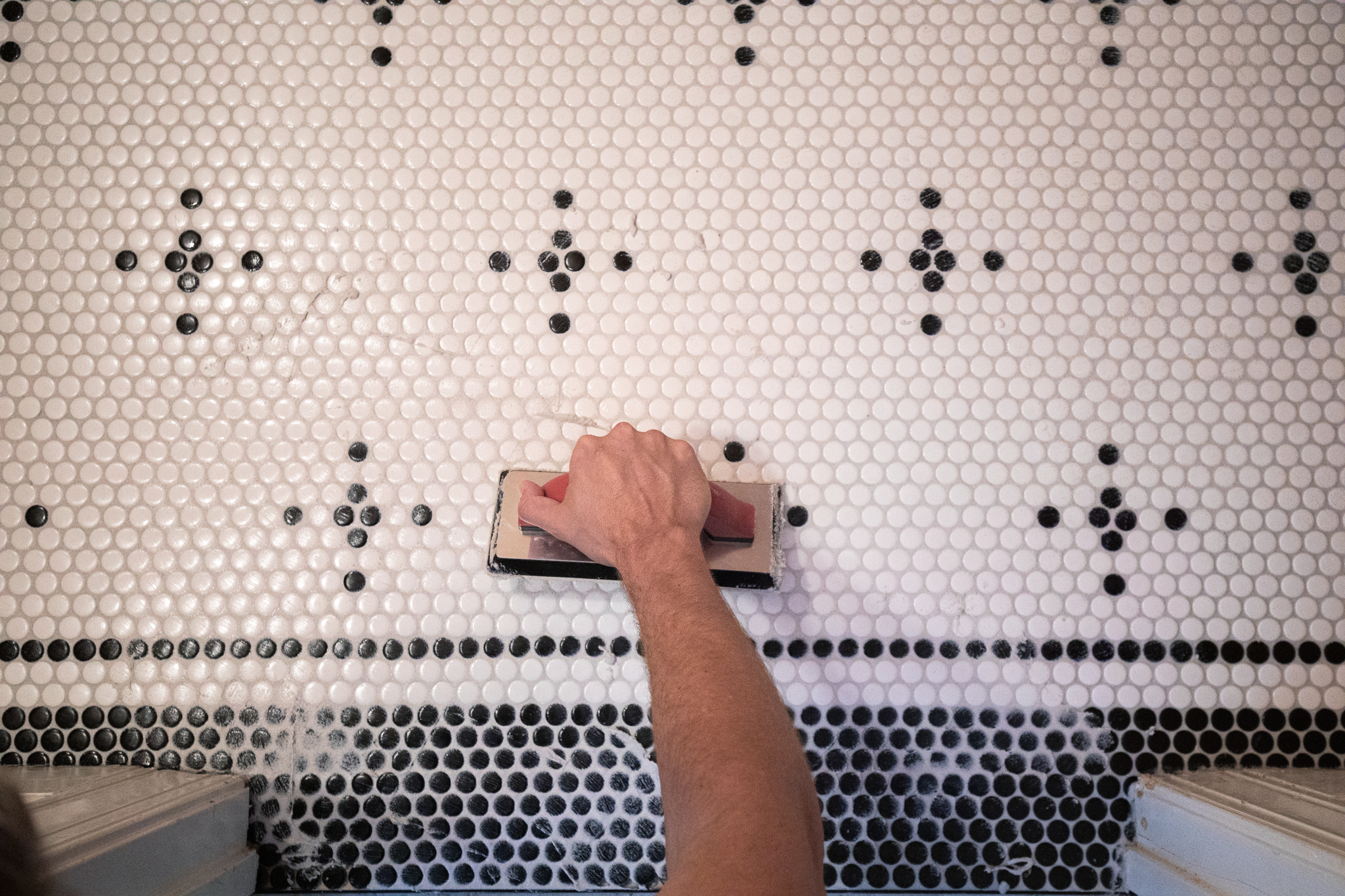 Diy Your Own Penny Tile Patterned Floor