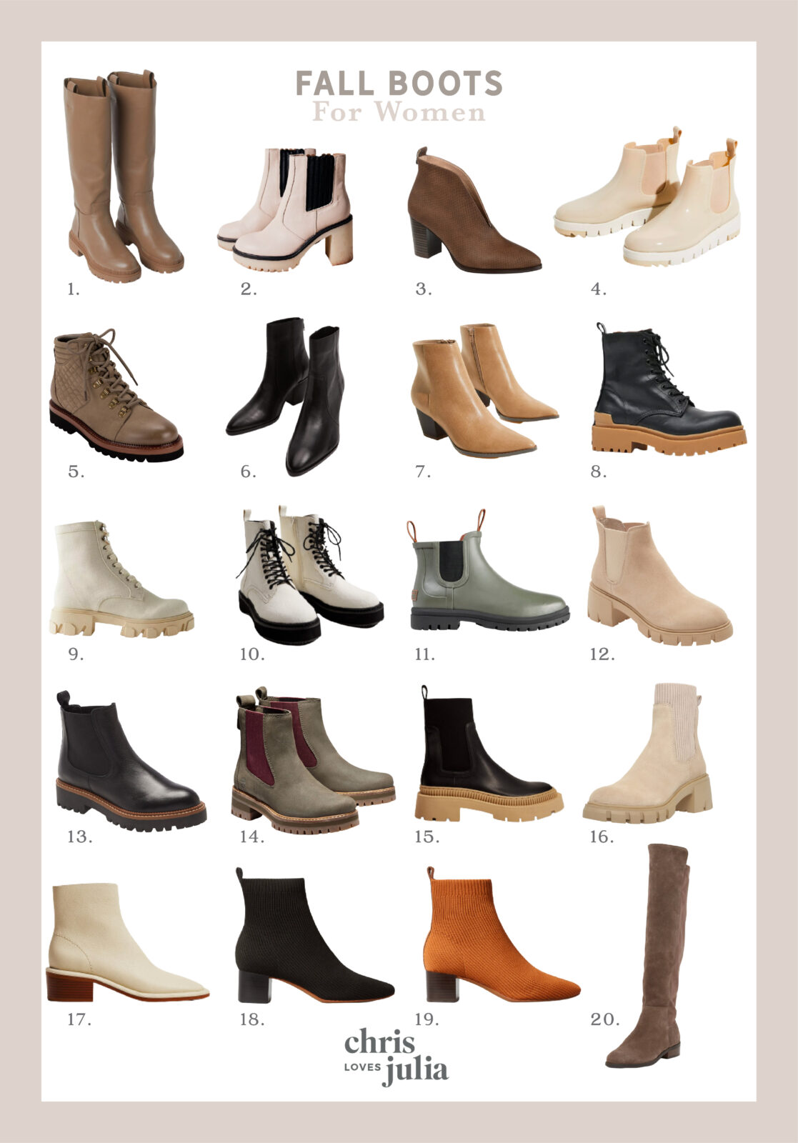 Casual Friday: Our Favorite Fall Boots - Chris Loves Julia