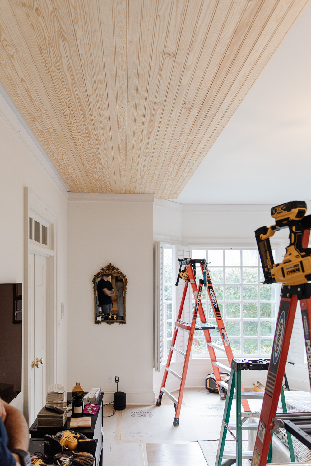 How to Install a Beadboard Ceiling ⋆ A Girl's Guide to Home DIY