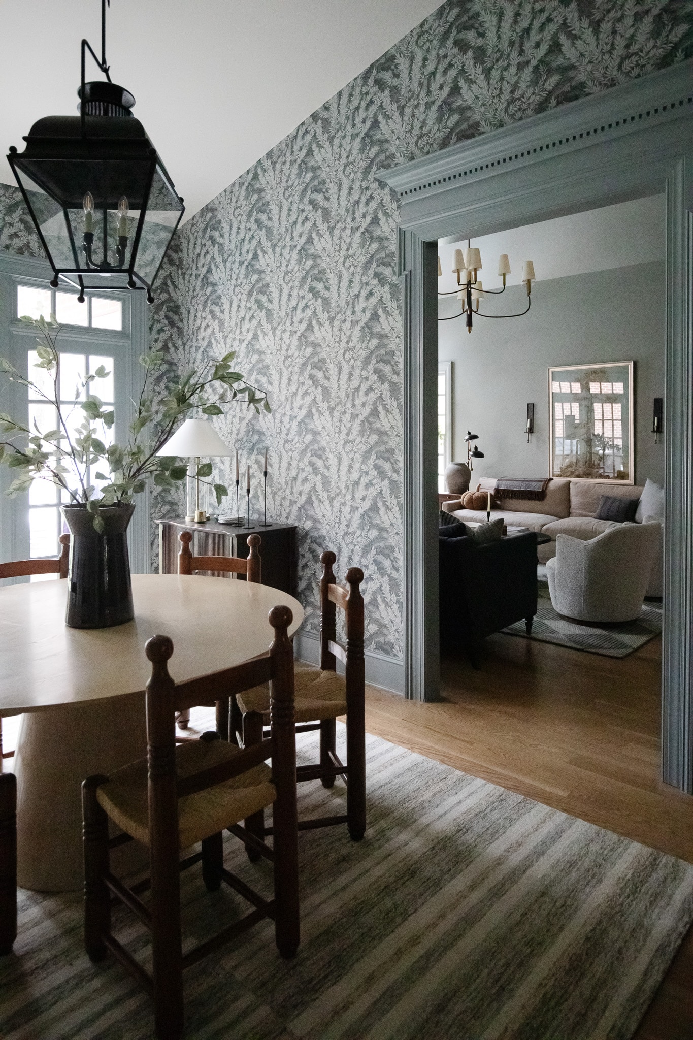 Deciding on Toile Wallpaper Over Stripes in the Dining Roomkind of  Chris  Loves Julia