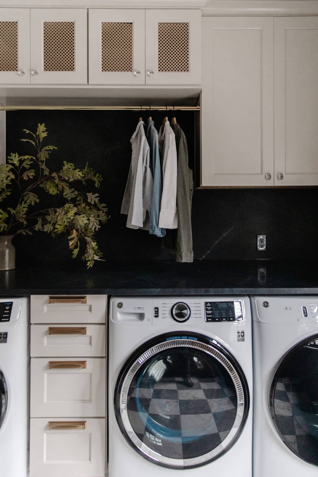 Reveal: The Long-Awaited Modern Colonial Laundry Room - Chris Loves Julia