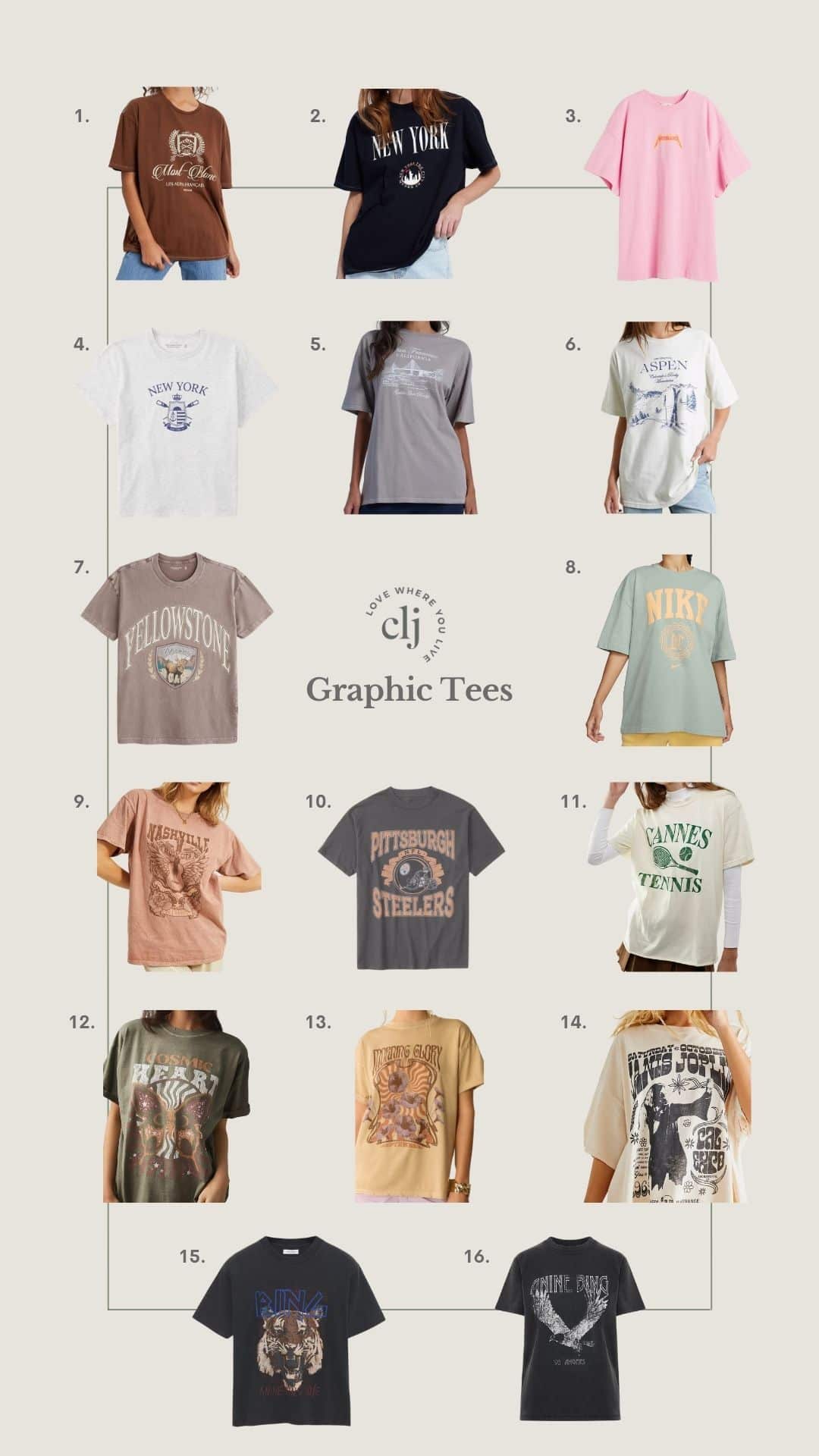 The Best Classic and Graphic Tees - Chris Loves Julia