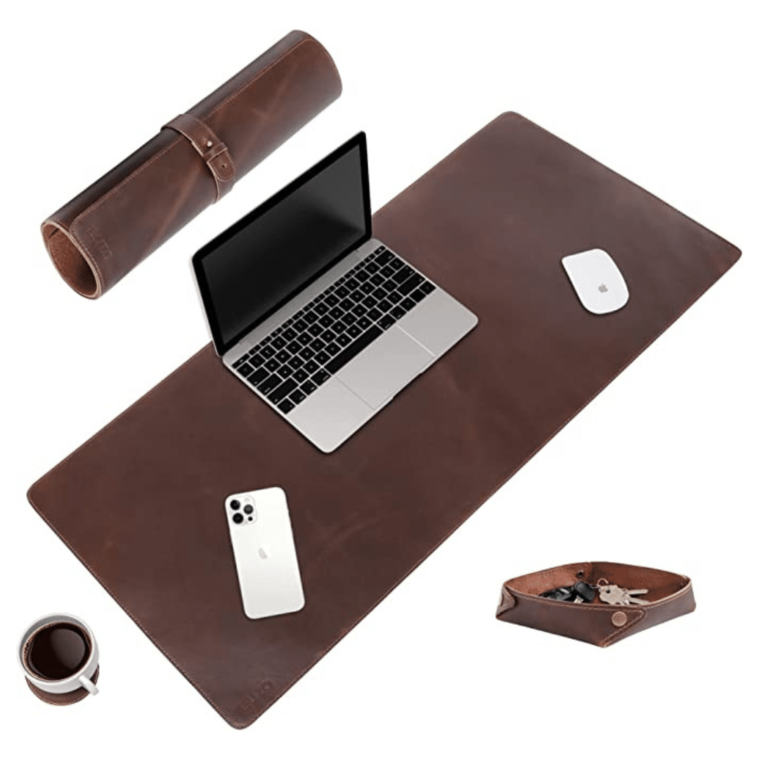 Office Desk Accessories for Men, Personalized Desk Organizer, Leather Desk  Pad, Mouse Mat, Pen Cup, Catchall Tray, Coaster, New Office Gifts 