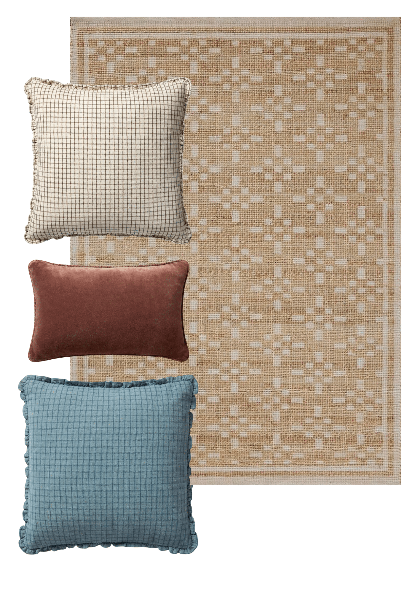 Chris Loves Julia | My Favorite Pillow & Rug Pairings | Judy Rug in Natural Ivory with Pillows
