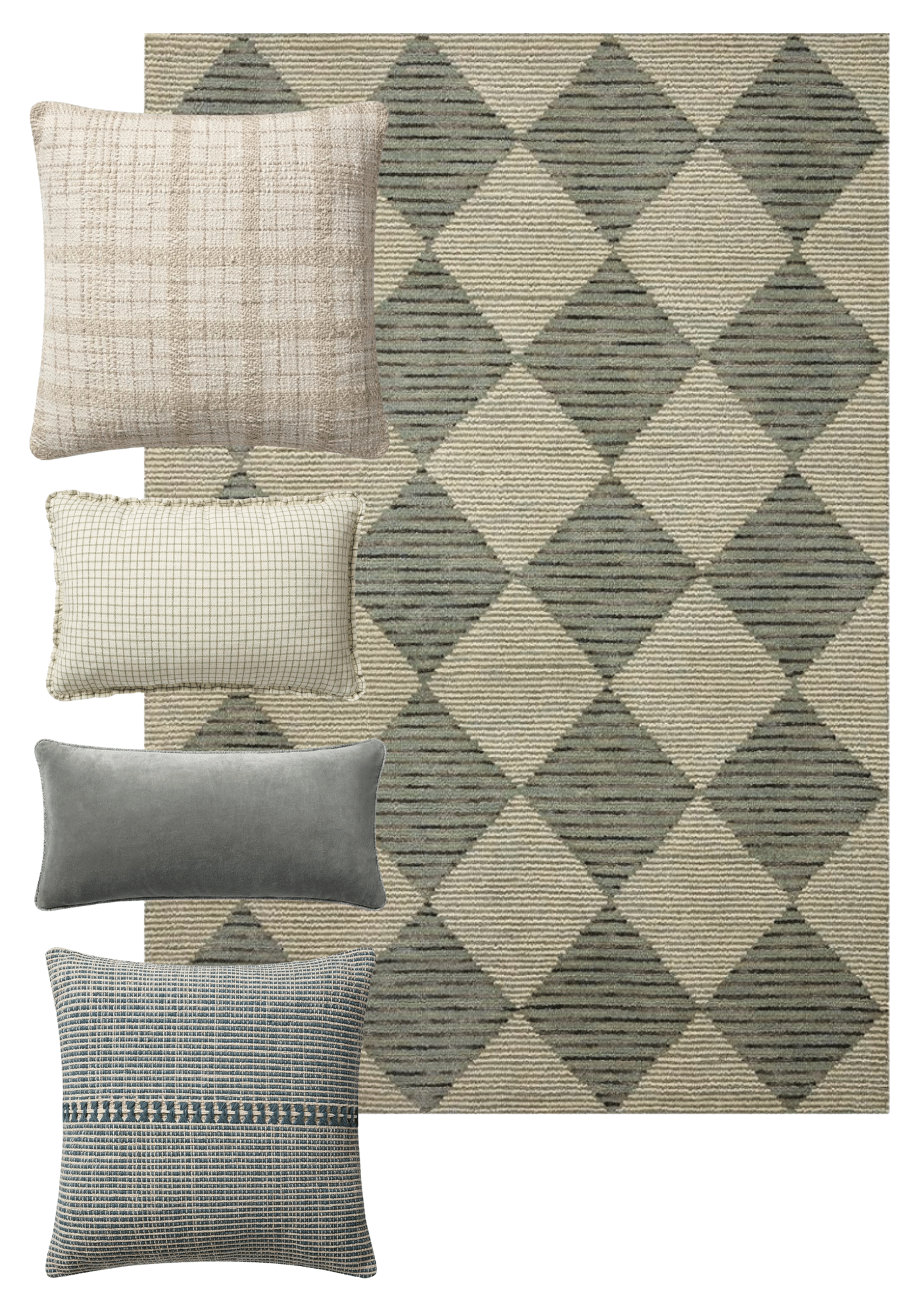 Chris Loves Julia My Favorite Pillow & Rug Pairings | Francis Rug with Pillows