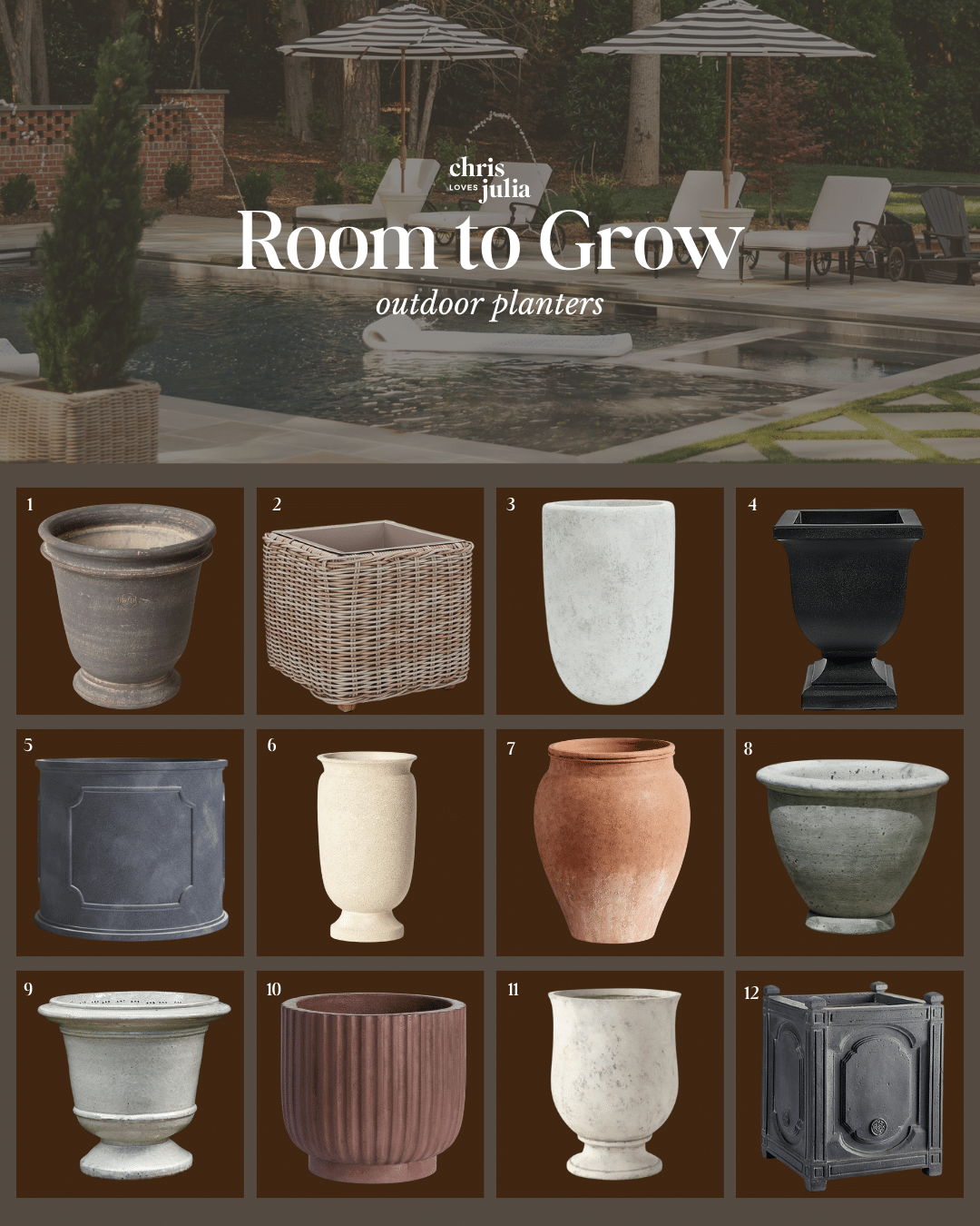 Chris Loves Julia | Outdoor planter round-up of 16 planters